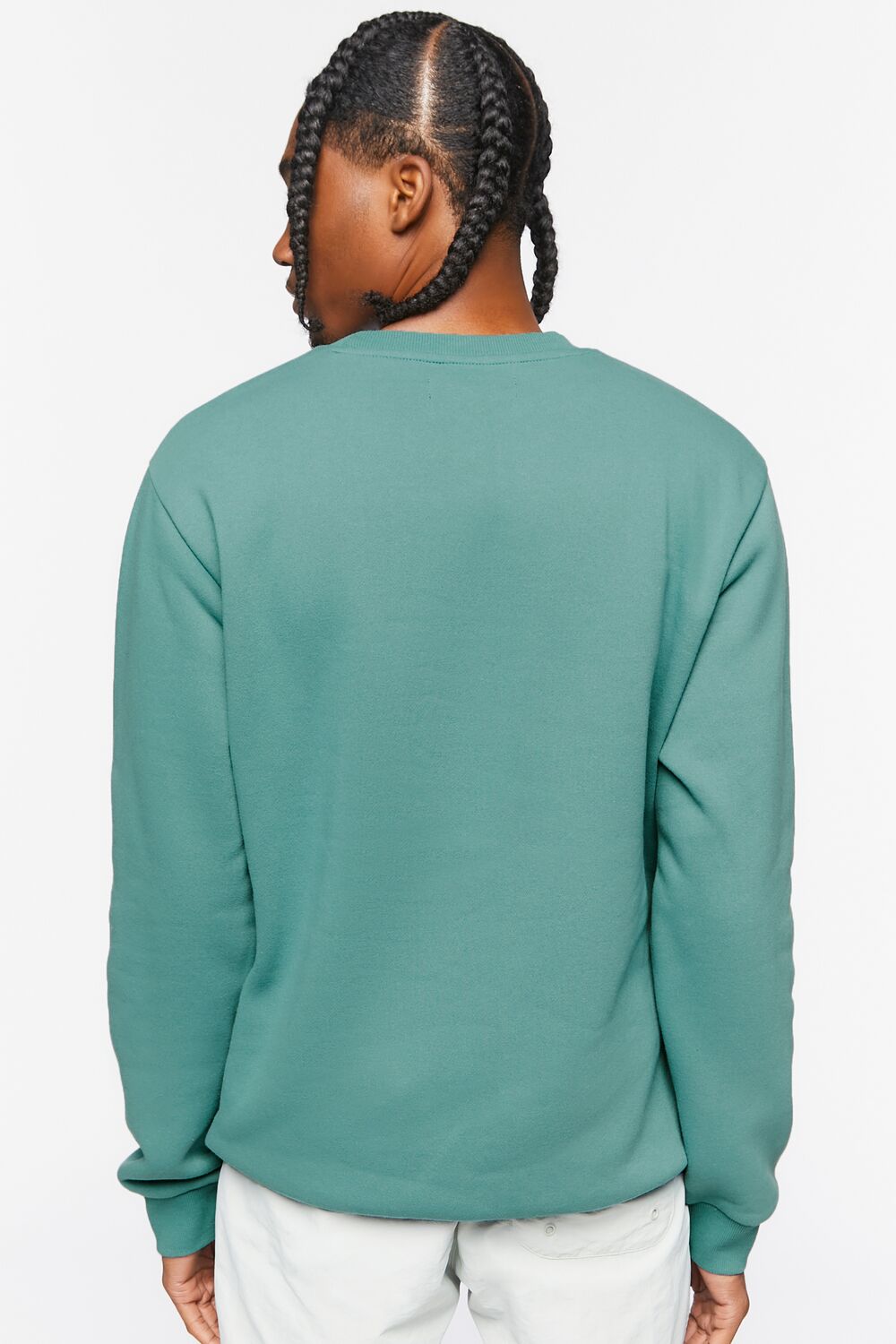  Forever 21 Fleece Crew Sweatshirt - green - Bonton