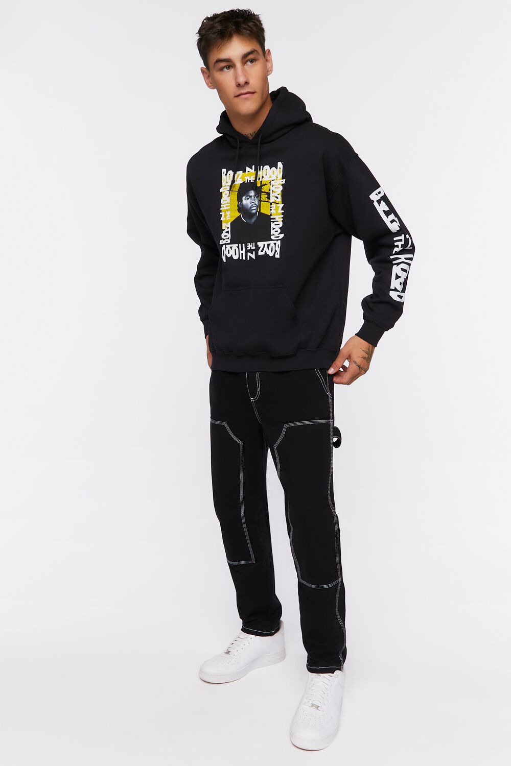  Forever 21 Boyz N The Hood Graphic Hoodie - black multi - Bonton