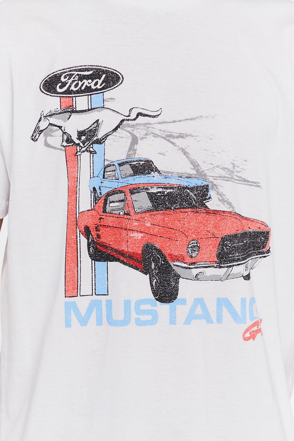  Forever 21 Ford Mustang Graphic Tee - white multi - Bonton