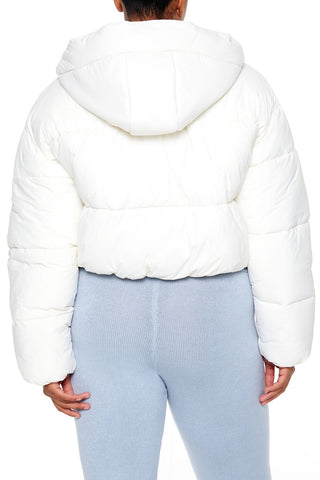 Plus Size Hooded Puffer Jacket