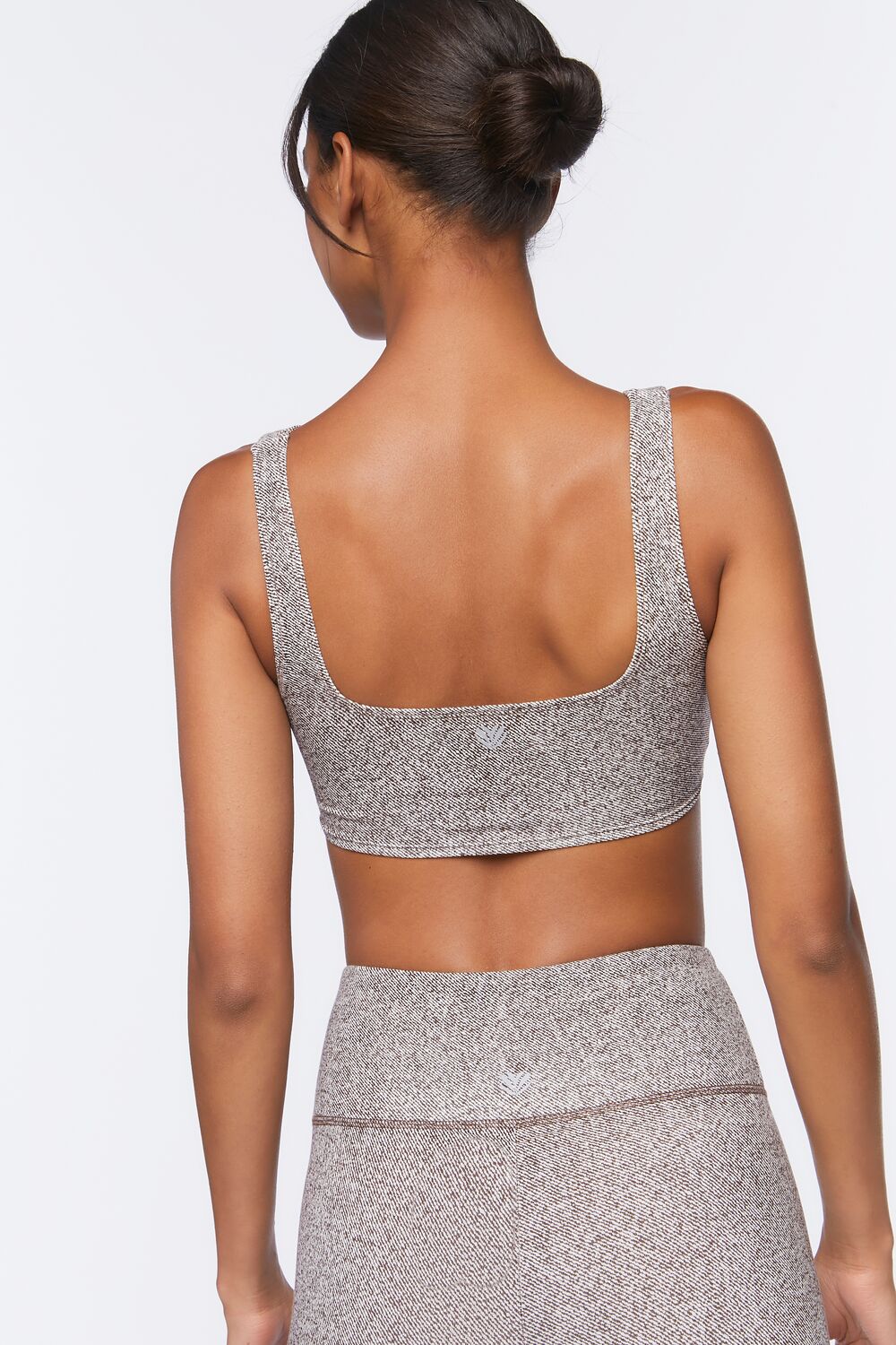  Forever 21 Ruched Drawstring Sports Bra - turkish coffee - Bonton