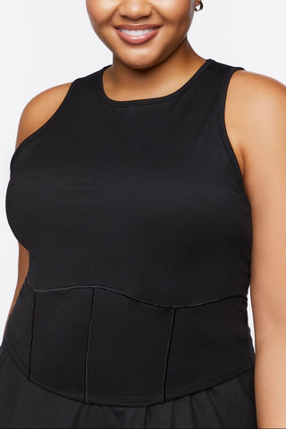 Plus Size Active Cropped Tank Top