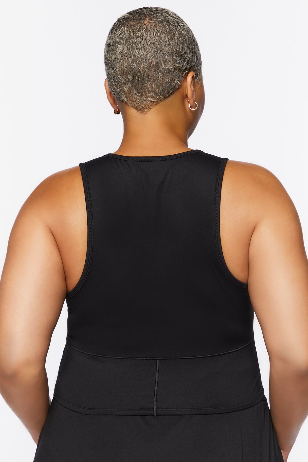  Forever 21 Plus Size Active Cropped Tank Top - black - Bonton