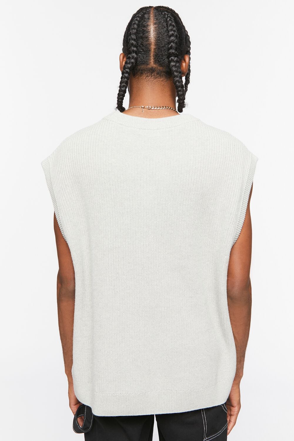  Forever 21 Ribbed Sweater Vest - heather grey - Bonton