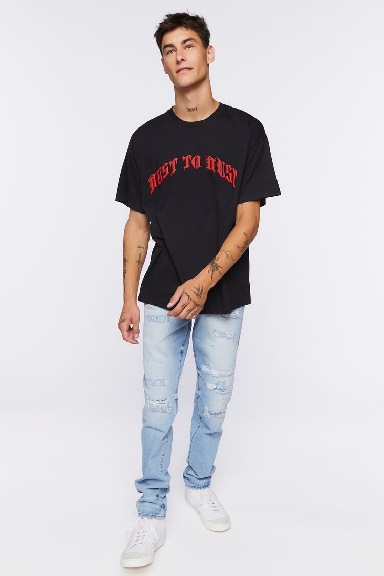  Forever 21 Dust To Dust Graphic Tee - black red - Bonton
