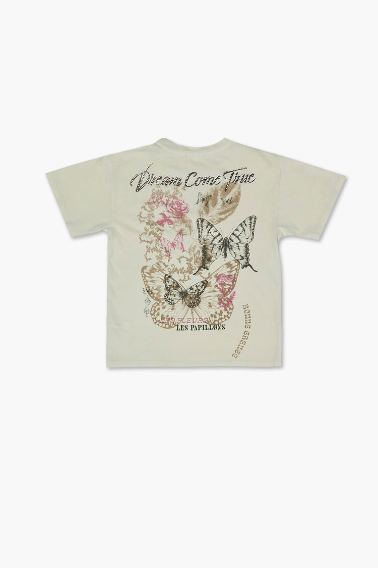  Forever 21 Girls Dreams Come True Graphic Tee (Kids) - cream multi - Bonton