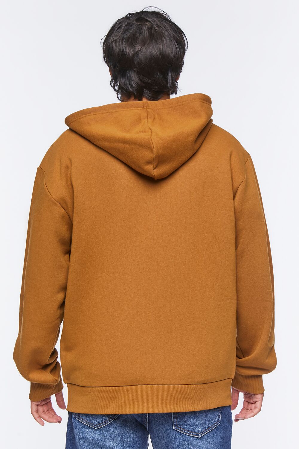  Forever 21 Fleece Zip-Up Hoodie - tan - Bonton