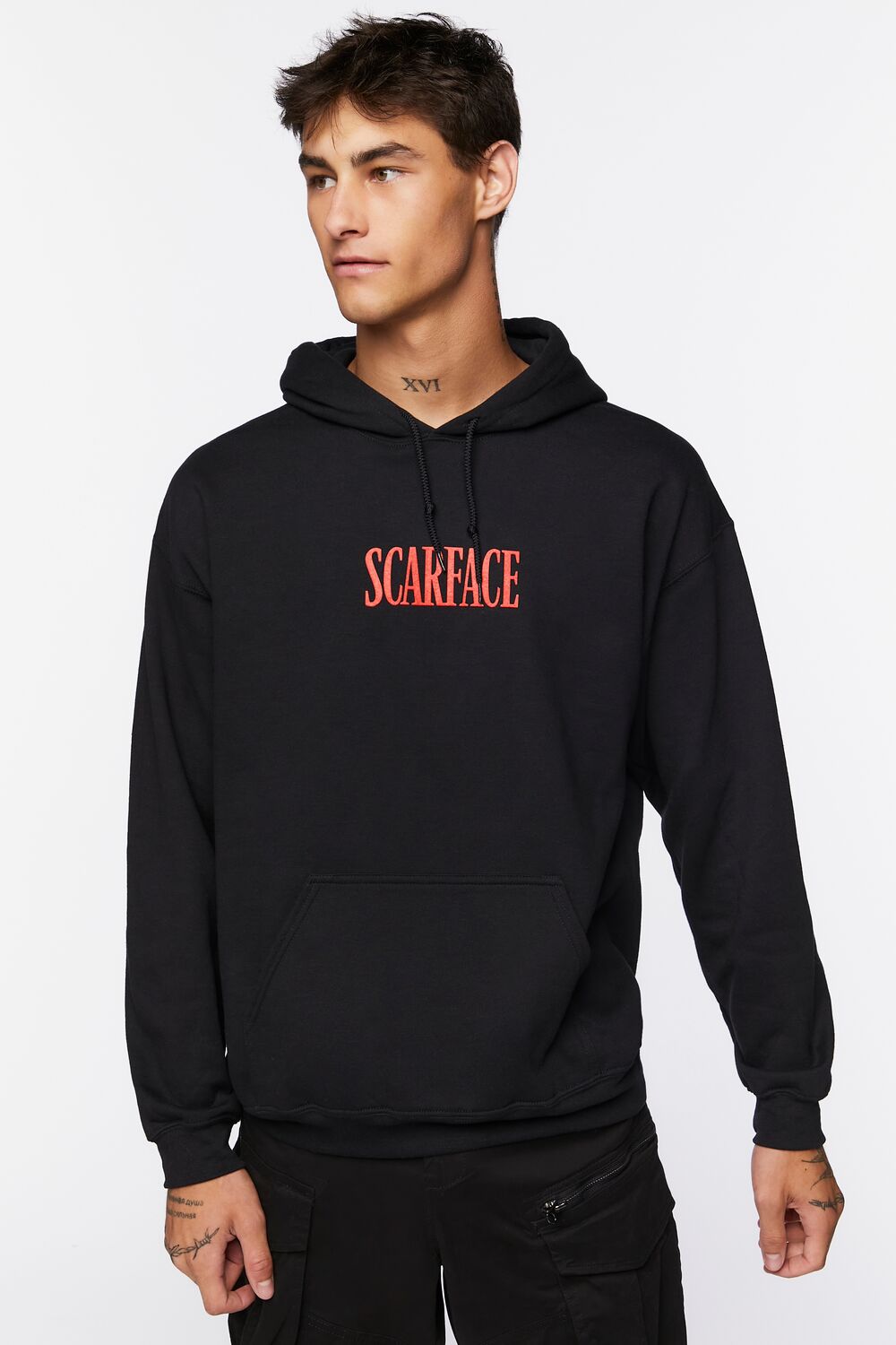  Forever 21 Scarface Graphic Hoodie - black multi - Bonton