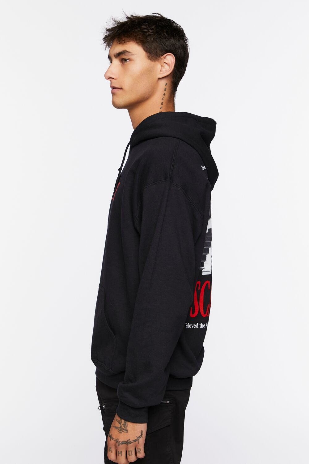  Forever 21 Scarface Graphic Hoodie - black multi - Bonton