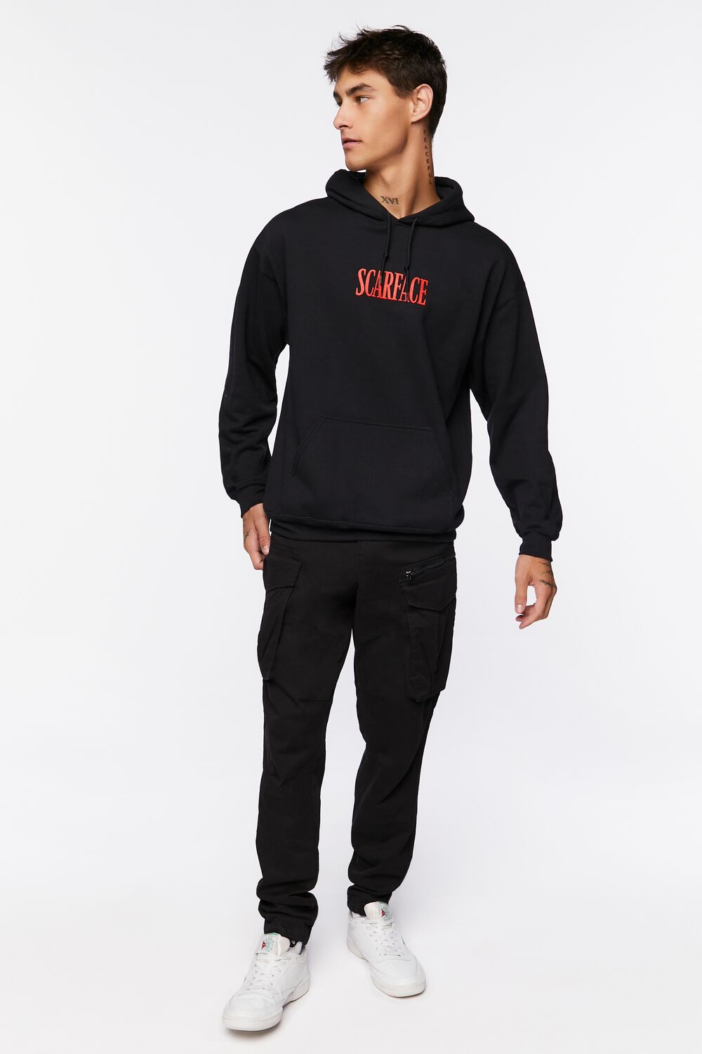  Forever 21 Scarface Graphic Hoodie - black multi - Bonton