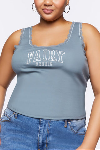 Plus Size Fairy Graphic Tank Top