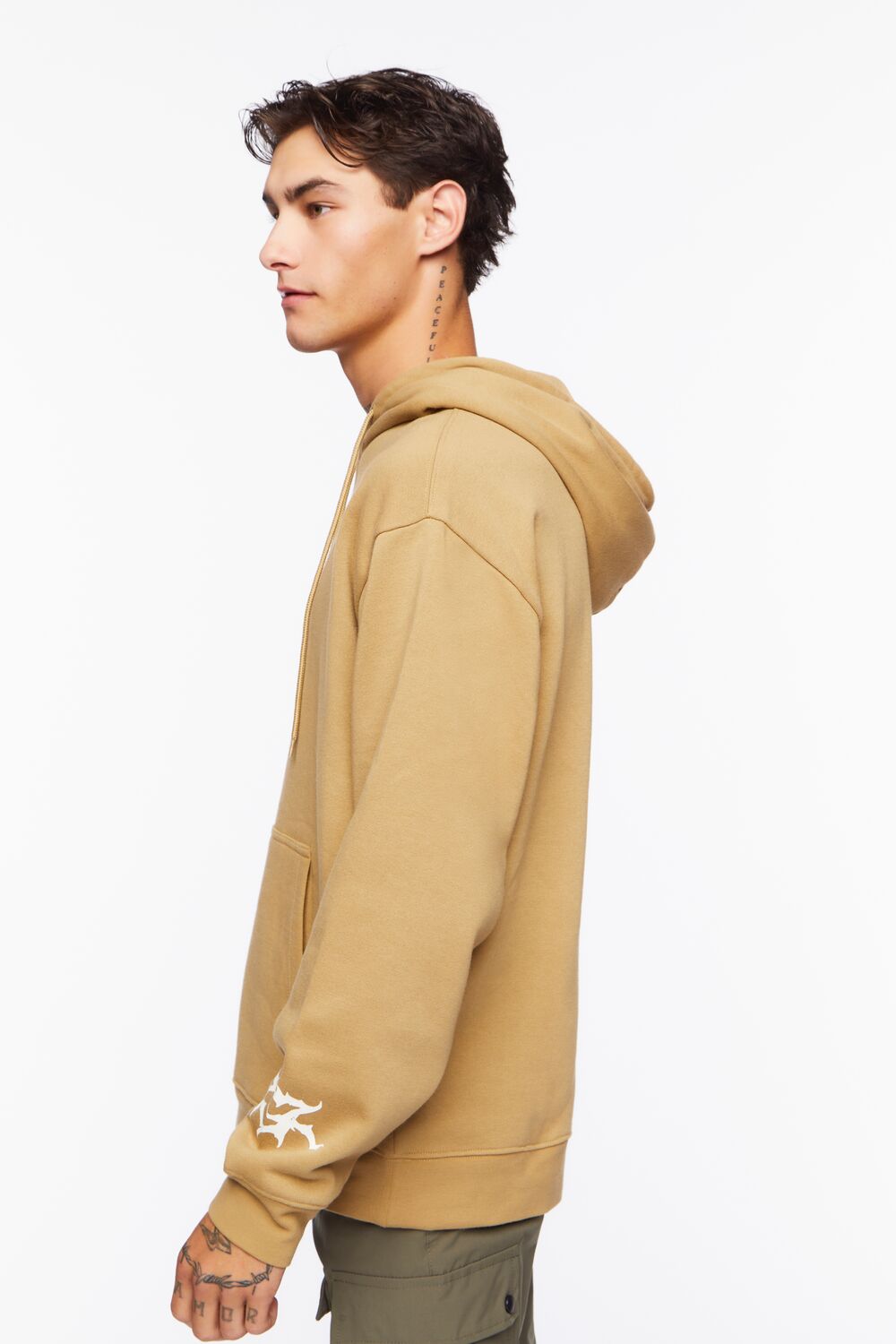  Forever 21 Fear The Youth Graphic Hoodie - brown white - Bonton