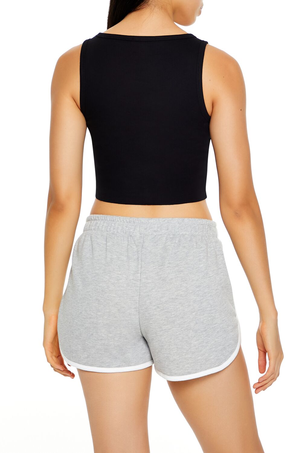  Forever 21 Cropped Tank Top - black - Bonton