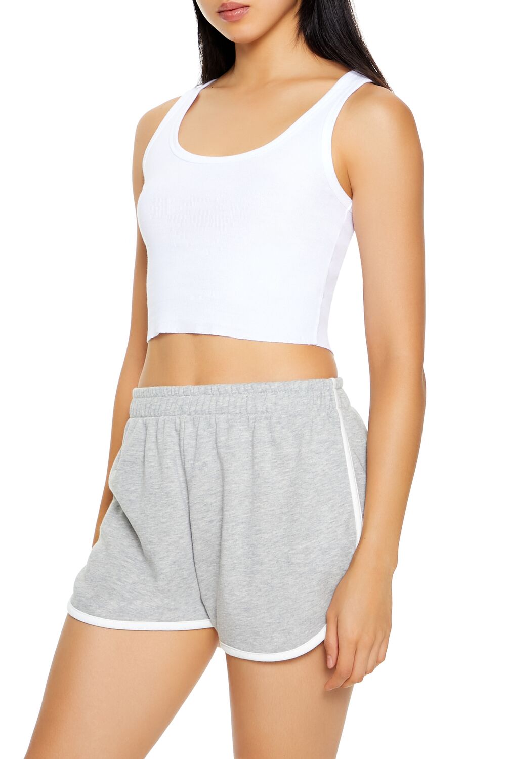 Forever 21 Cropped Tank Top - black - Bonton
