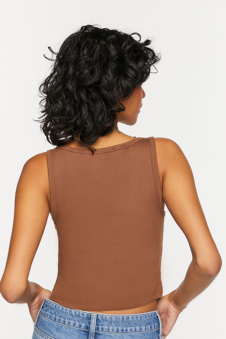  Forever 21 Cropped Tank Top - black - Bonton