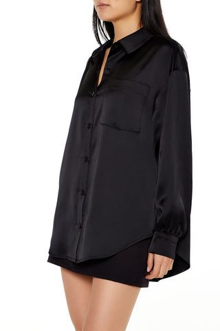 Oversized Satin Shirt