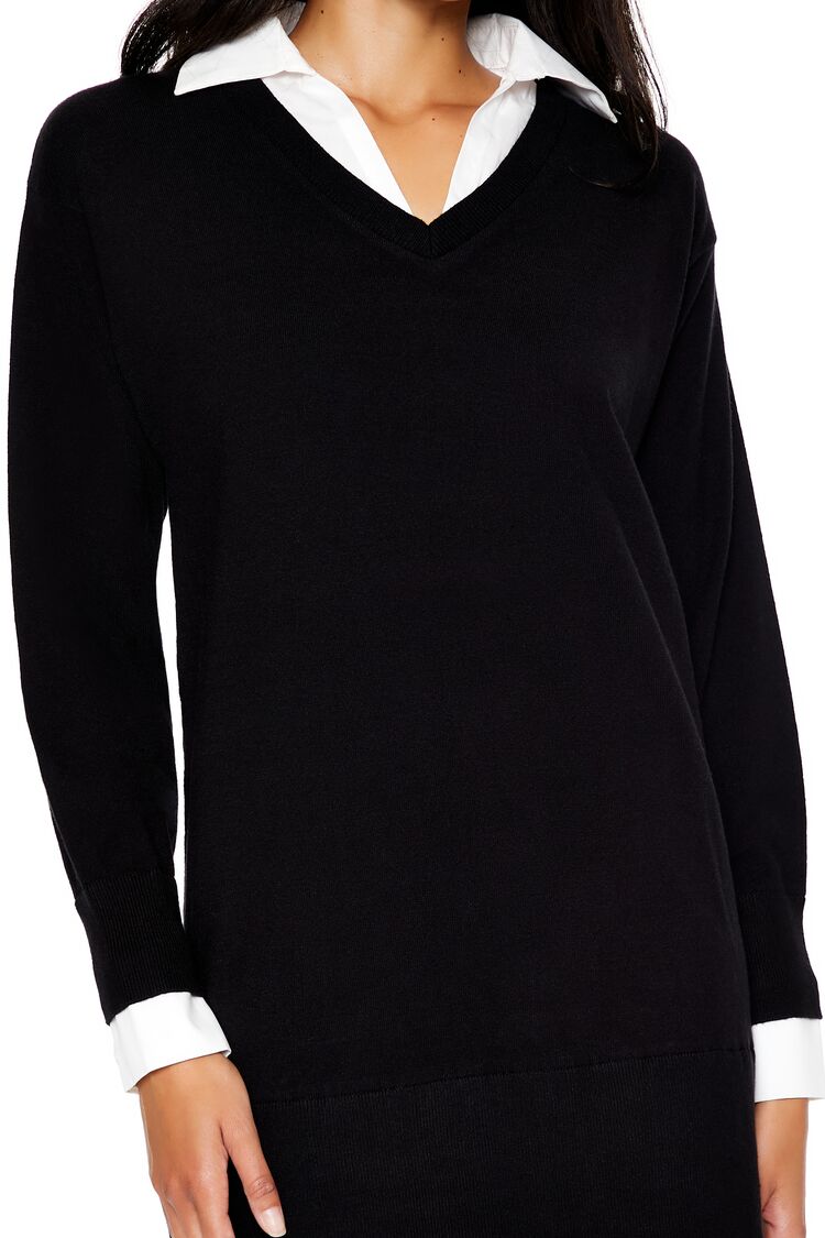 halter wedding dress Forever 21 Combo Sweater Shirt Dress