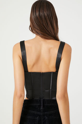 Satin Bustier Crop Top