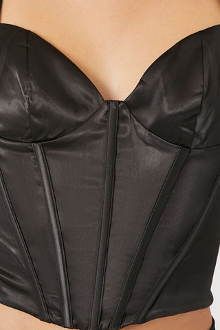 Satin Bustier Crop Top