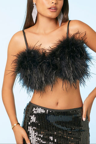 Feather Cropped Cami