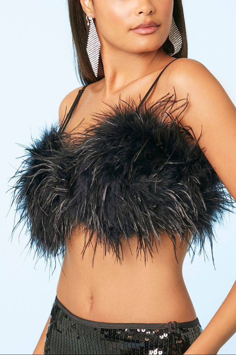  Forever 21 Feather Cropped Cami - emerald - Bonton