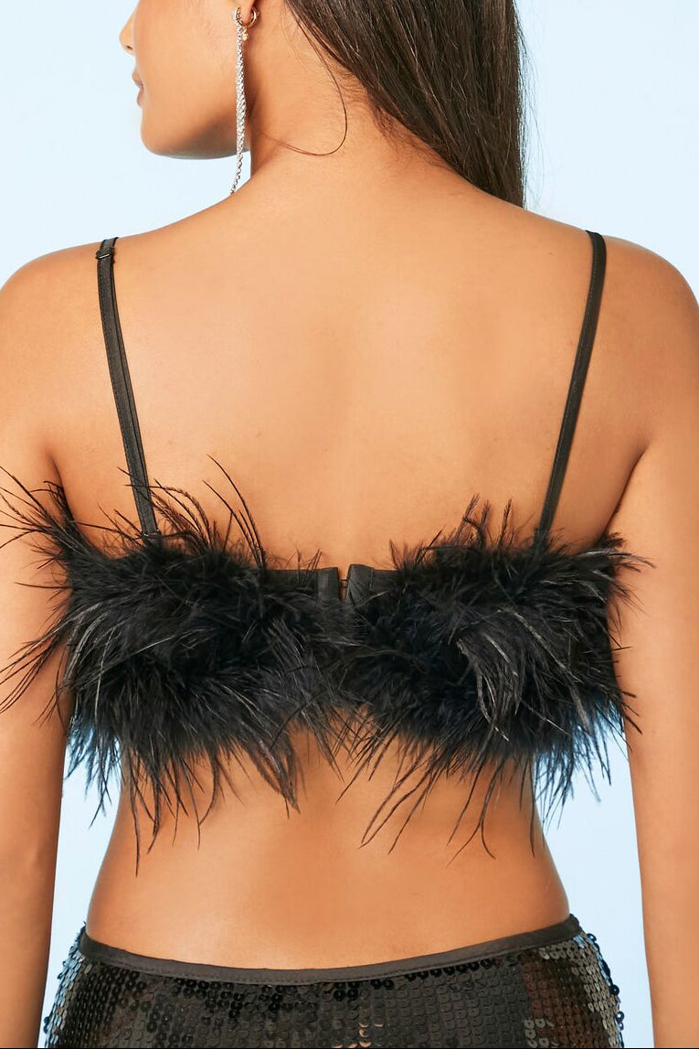  Forever 21 Feather Cropped Cami - emerald - Bonton