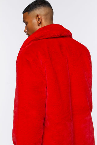 Faux Fur Longline Coat