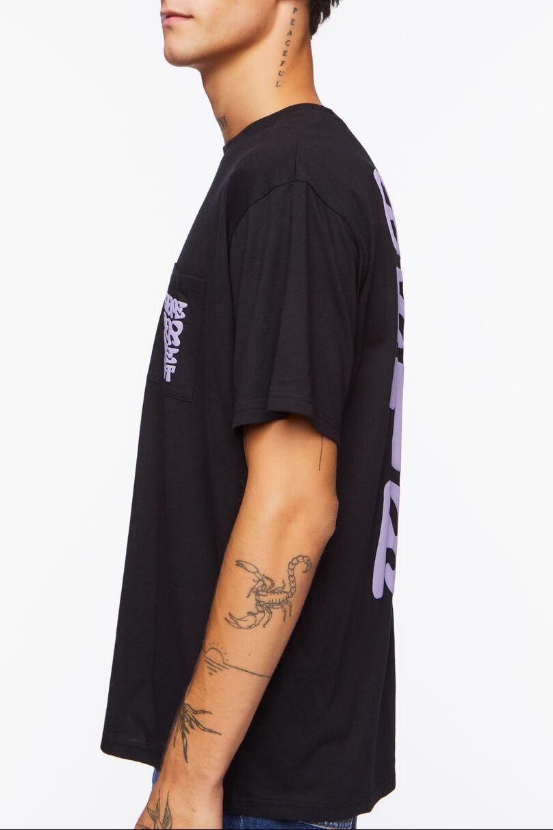  Forever 21 Hope For The Best Graphic Tee - black lavender - Bonton