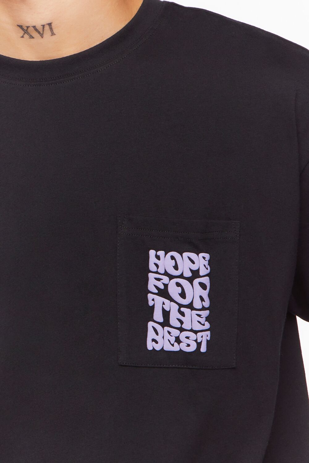  Forever 21 Hope For The Best Graphic Tee - black lavender - Bonton