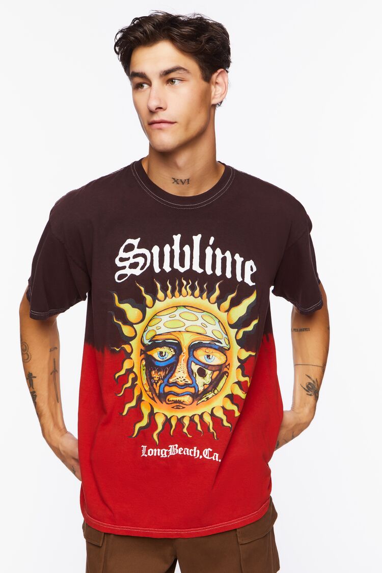  Forever 21 Sublime Dip-Dye Graphic Tee - black multi - Bonton