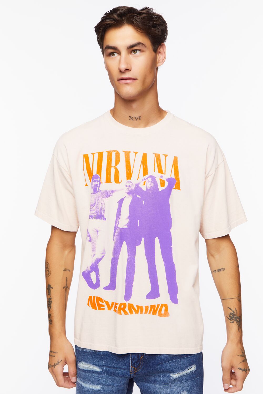  Forever 21 Nirvana Nevermind Graphic Tee - taupe multi - Bonton