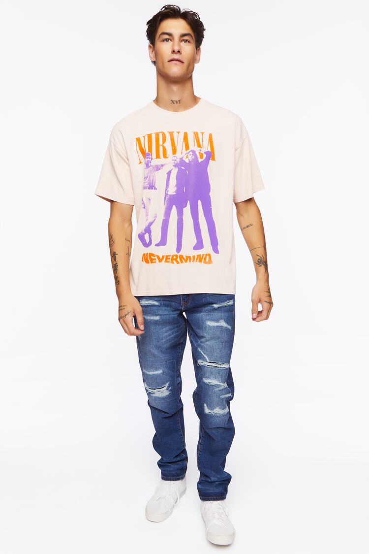  Forever 21 Nirvana Nevermind Graphic Tee - taupe multi - Bonton