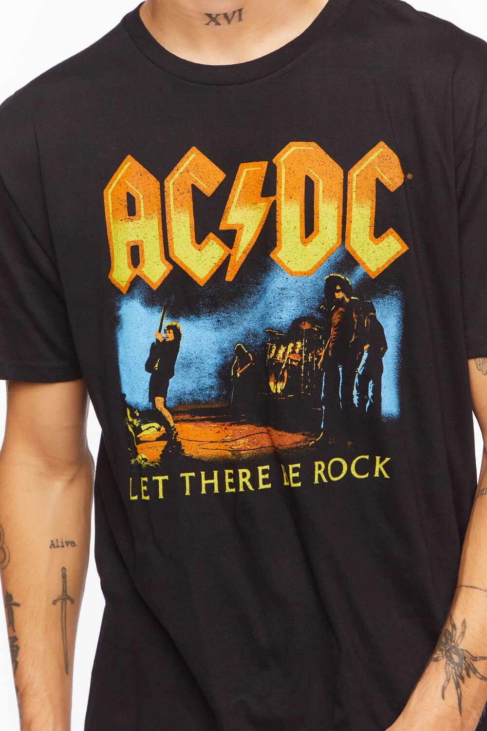  Forever 21 ACDC Graphic Tee - black multi - Bonton
