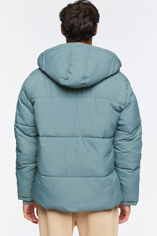 Zip-Up Hooded Puffer Jacket