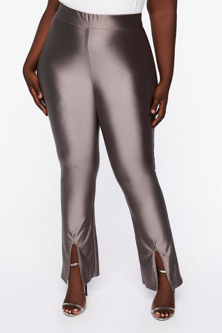 Plus Size Split Hem Leggings