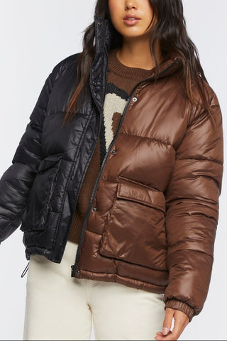 Colorblock Puffer Jacket