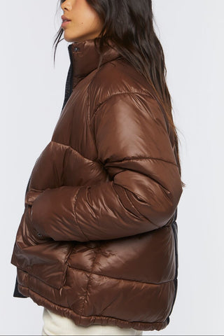 Colorblock Puffer Jacket