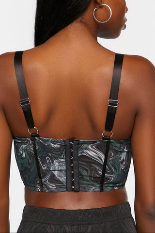 Marble Bustier Crop Top
