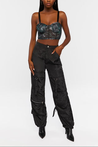 Marble Bustier Crop Top