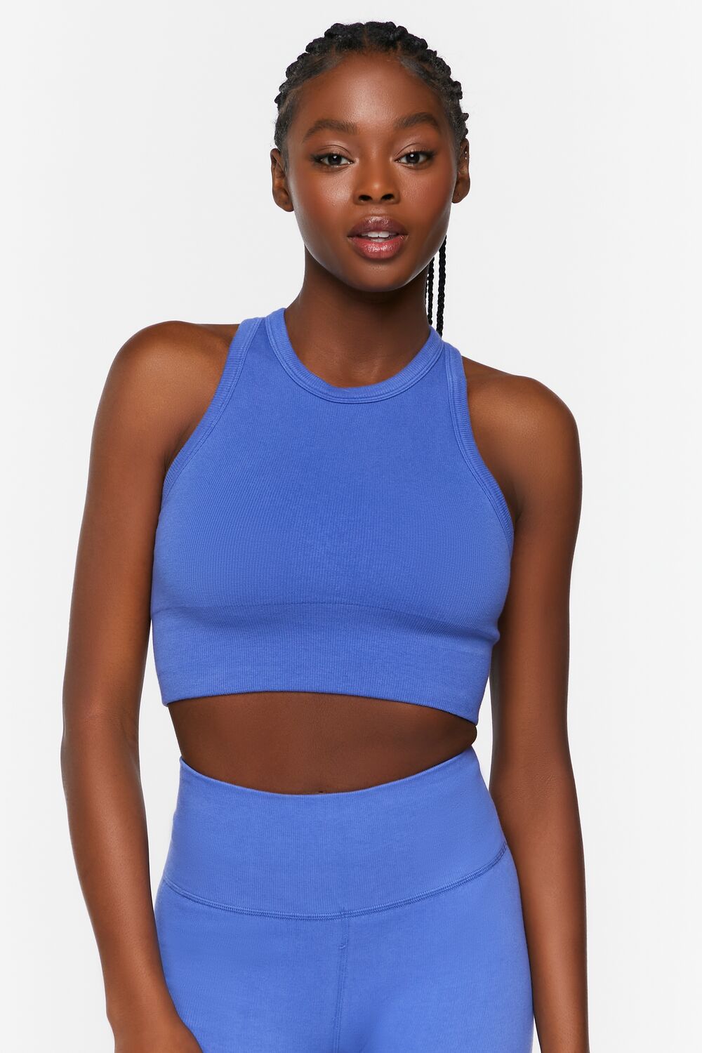  Forever 21 Seamless Racerback Sports Bra - blue - Bonton