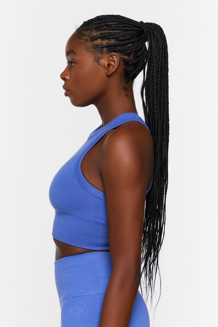  Forever 21 Seamless Racerback Sports Bra - blue - Bonton