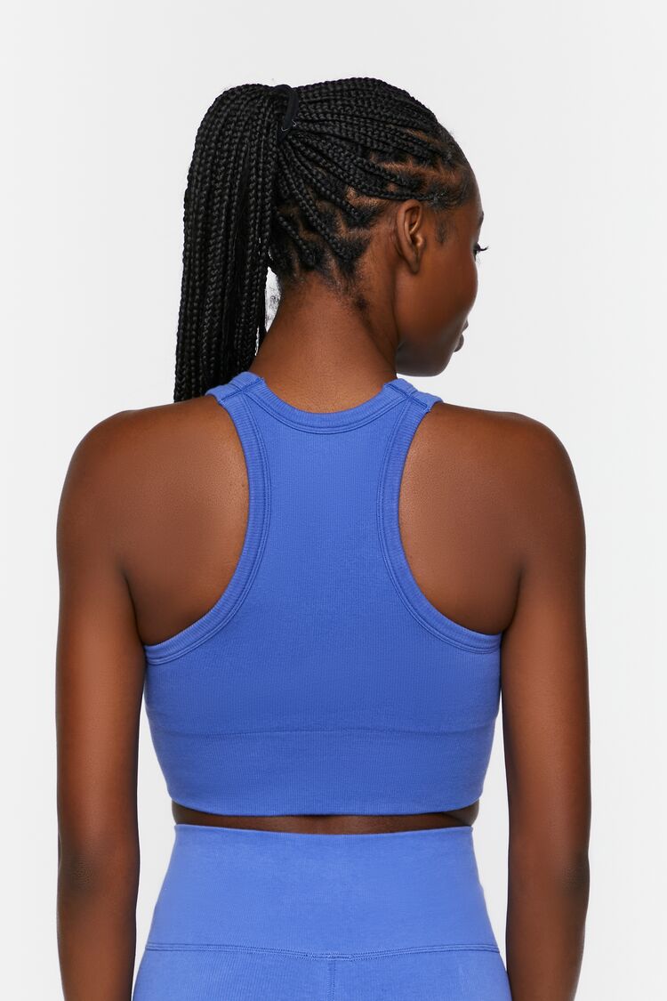  Forever 21 Seamless Racerback Sports Bra - blue - Bonton