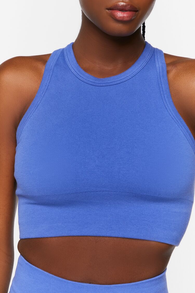  Forever 21 Seamless Racerback Sports Bra - blue - Bonton