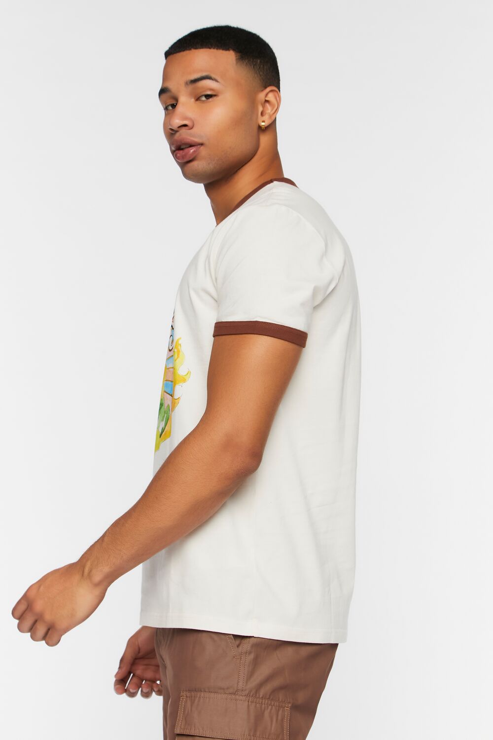  Forever 21 Desert Parties Graphic Ringer Tee - cream multi - Bonton