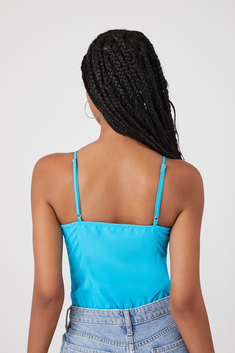  Forever 21 Satin Bustier Sweetheart Bodysuit - marina - Bonton