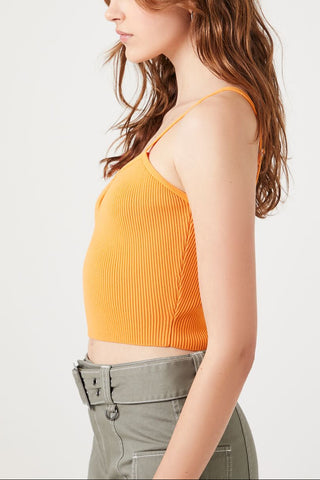 Sweater-Knit Cropped Cami