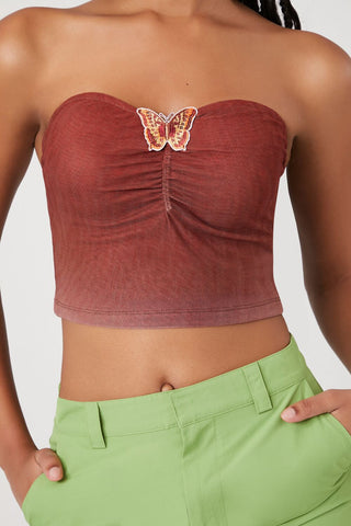 Butterfly Cropped Tube Top