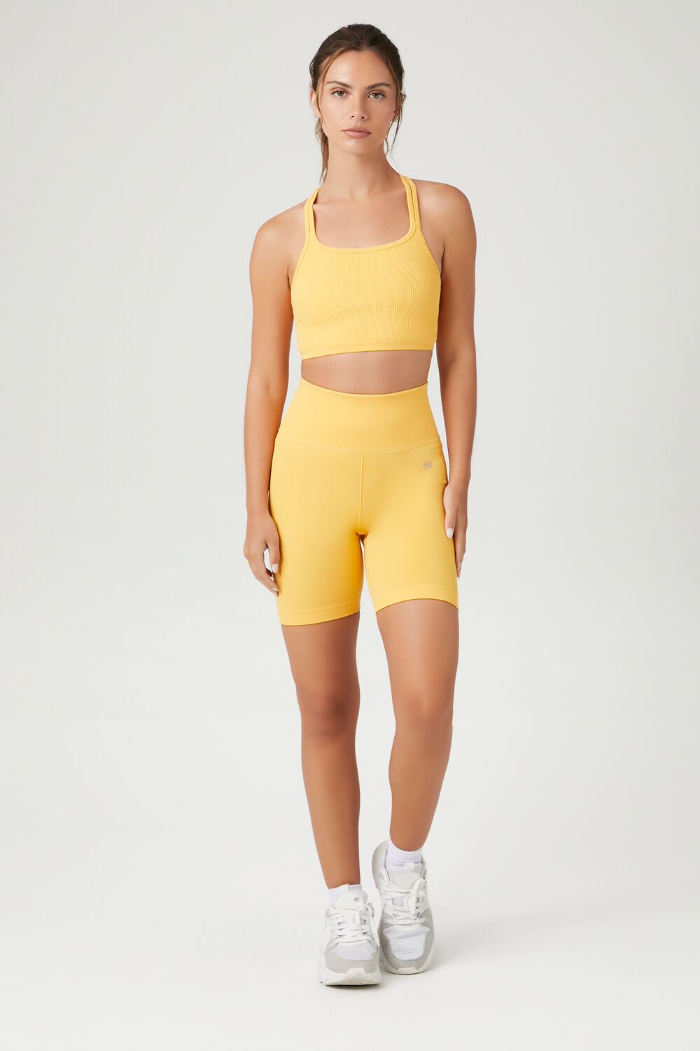  Forever 21 Seamless Strappy Sports Bra - blue moon - Bonton