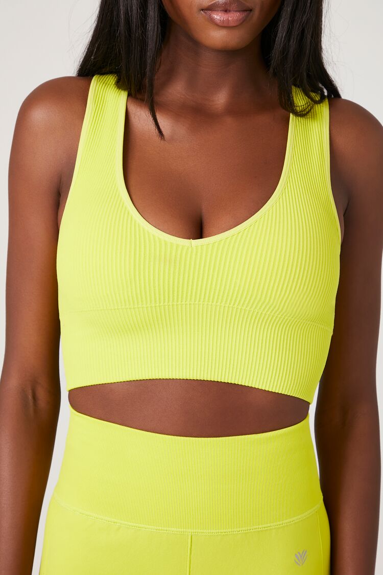  Forever 21 Seamless Ribbed Sports Bra - blue moon - Bonton