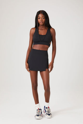 Perforated V-Neck Sports Bra